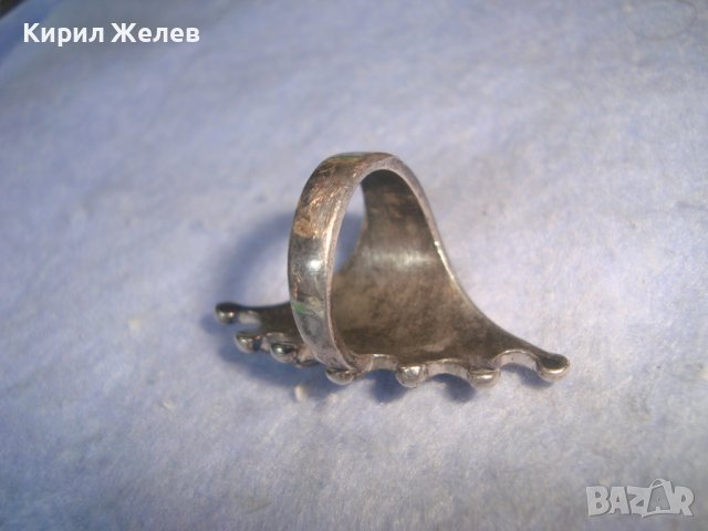 СТАР КРАСИВ ПОСРЕБРЕН АРТ ДЕКО СТИЛ МЕДЕН ПРЪСТЕН 27184, снимка 17 - Пръстени - 36870549