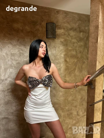 Бяла рокля с панделка, снимка 4 - Рокли - 50870438