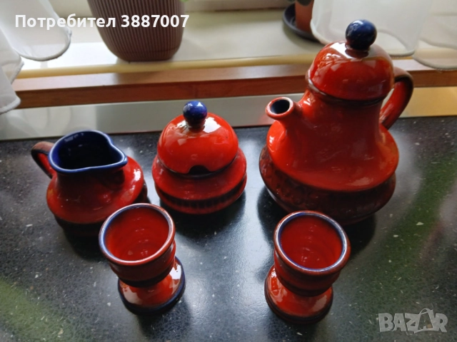 Винтидж керамичен сервиз за чай, снимка 9 - Чаши - 52345169