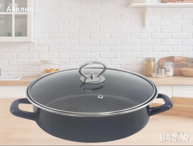 Тава с капак Rosberg-черна, снимка 2 - Съдове за готвене - 52708766
