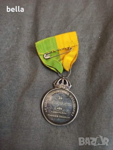 Сребърен медал Gustav Vl, снимка 2 - Антикварни и старинни предмети - 42552625