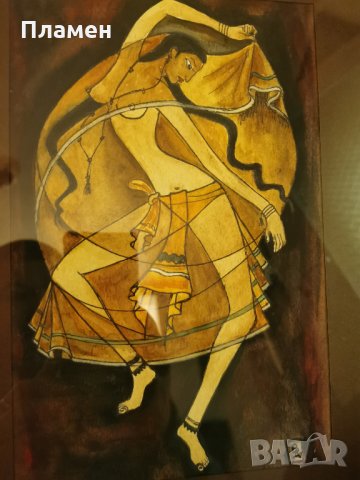 акварел на танцуваща жена, снимка 5 - Картини - 31494390