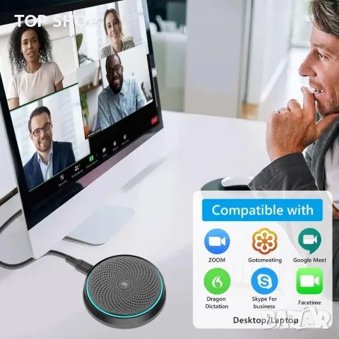 Конферентен USB микрофон, ANSTEN OSM09, снимка 2 - Микрофони - 48485691