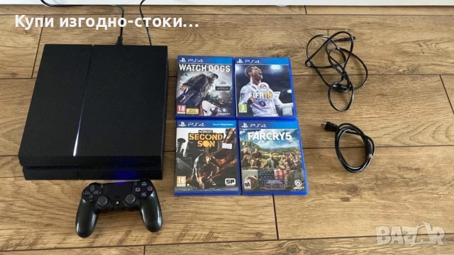 PS4 500 gb с 4 игри