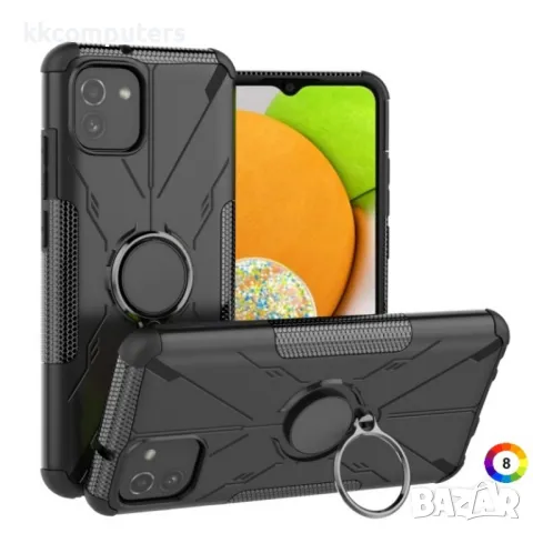 Samsung Galaxy A03 Удароустойчив Ring Holder Калъф и Протектор, снимка 8 - Калъфи, кейсове - 48611423