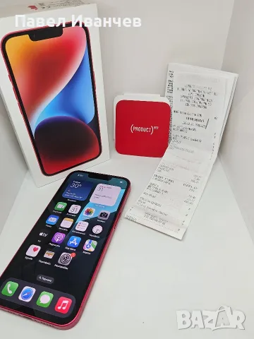 iPhone 14 Red 128GB 76% Кутия+Документи +2бр.кейсове