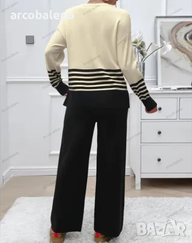 Дамски моден цветен комплект от две части, 5цвята , снимка 6 - Комплекти - 47308113