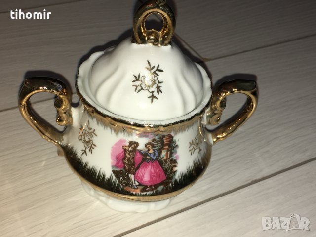 Двоен сет чаши за кафе и захарница, снимка 5 - Чаши - 39348016