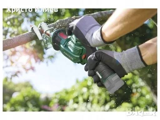 Акумулаторен трион за клони подрязване Parkside 12V с батерия и зарядно Парксайд, снимка 7 - Градинска техника - 51277765
