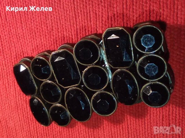 ЕЛАСТИЧНА ВИНТИДЖ АРТ ДЕКО СТИЛ ГРИВНА ХЕНД МЕЙД НАКИТ 47361, снимка 3 - Гривни - 47336492