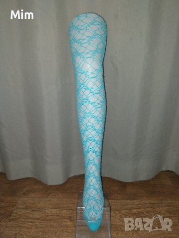 Чорапогащник мрежа / фигури/ в синьо и сиво на райе , снимка 6 - Бельо - 42459687