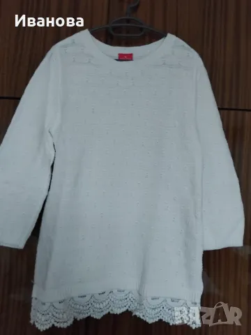 Снежнобяла блуза с дантела TOGETHER, снимка 5 - Блузи с дълъг ръкав и пуловери - 47651248