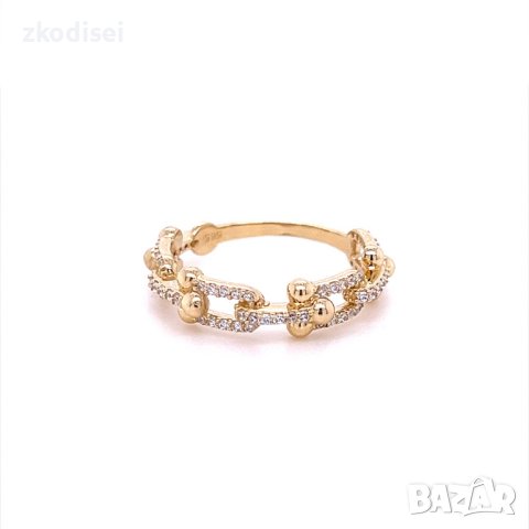 Златен дамски пръстен Tiffany 3,06гр. размер:55 14кр. проба:585 модел:20546-6, снимка 1 - Пръстени - 42815909