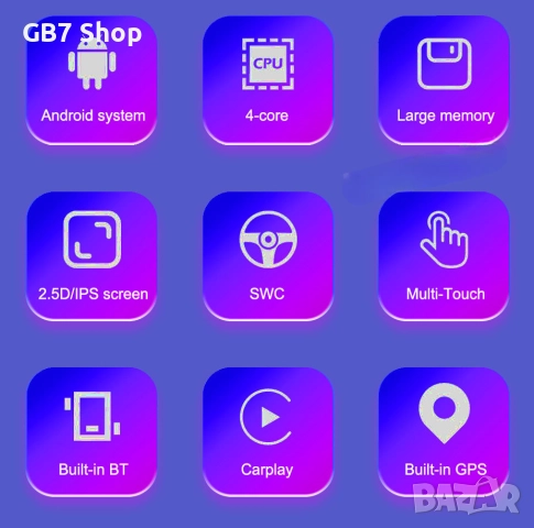 Мултимедия за BMW 5 E39 и BMW X5 E53 2Din 7-инчa *Android|Carplay | Bluetooth |GPS навигация |, снимка 4 - Аксесоари и консумативи - 52740819