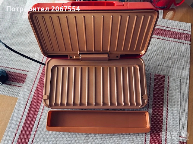 Малка скара с незалепващо покритие-No fat grill, 1000 W, снимка 3 - Скари - 51556587