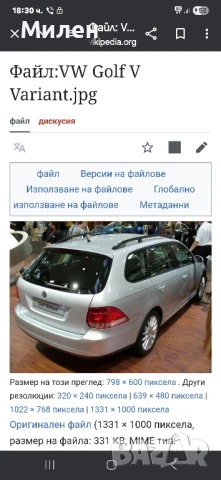 Volkswagen Golf 5 Combi 2007-2010 Година Стъкло На Задния Капак Фолксваген 5 Комби 