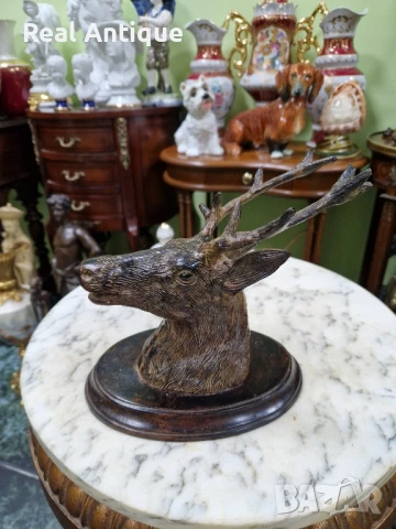 Уникална антикварна френска метална фигура статуетка , снимка 6 - Статуетки - 50893541