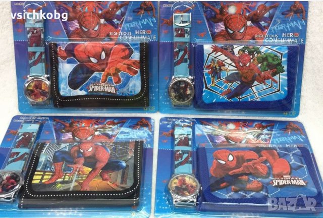 Детски комплект - часовник и портмоне СпайдерМен Spider Man