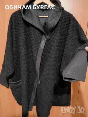 3-4 xlПРЕКРАСНА ЧЕРНА ФИНА ВЪЛНЕНА ЖИЛЕТКА С КАЧУЛКА И ДЖОБОВЕ.ЗАКОПЧАВА СЕ С ПРЕХВ С 2 КОПЧЕТА , снимка 5 - Жилетки - 48785152