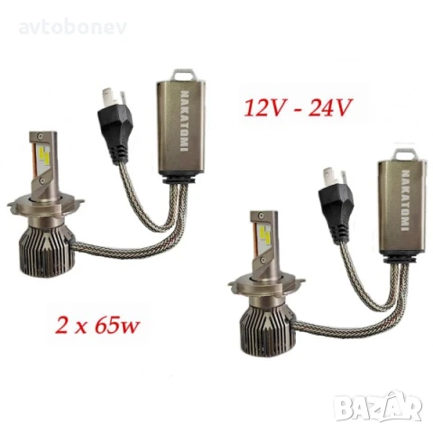 LED системи NAKATOMI M5 - H1,H4,H7,H11,HB3/HB4/HIR2 - 12-24V/65W-Canbus, снимка 5 - Аксесоари и консумативи - 51177507
