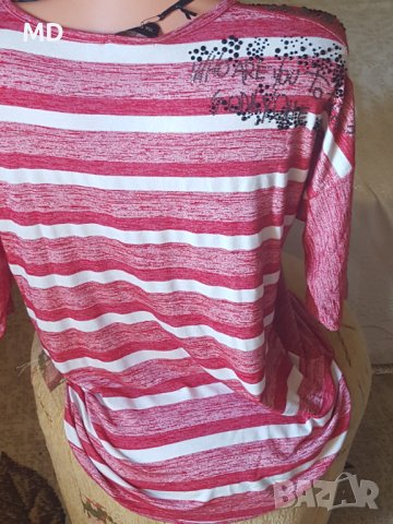 Дамска блузка с камъчета, снимка 3 - Тениски - 36815334