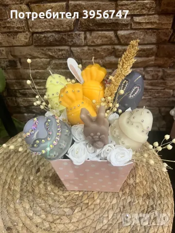 Великденска кошничка от свещи , снимка 1
