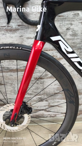 НОВ карбонов шосеен велосипед Ridley Fenix SLiC Disc Shimano 105 Di2 Novatec Tubeless | M, снимка 13 - Велосипеди - 53945400
