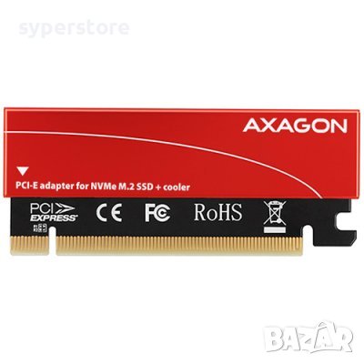 PCI-Express карта 16 x PCI-E 3.0 - NVMe M.2 SSD Axagon PCEM2-S PCI-Express Adapter, снимка 1 - Други - 36932078