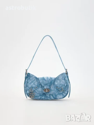 Чанта с дънков принт
