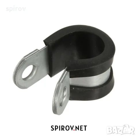 P‑скоба за кабели и маркучи метална с гумена подложка (6–70 mm), снимка 6 - Части - 55733432