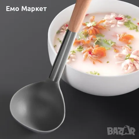 Черпак 5five Simple Smart, Polonic, Силикон / Дърво, снимка 3 - Други стоки за дома - 48892368