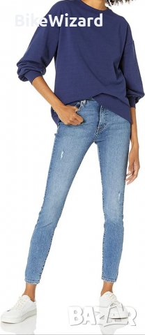 The Drop Kiko Дамска блуза с голямо деколте, син, XS НОВА, снимка 2 - Блузи с дълъг ръкав и пуловери - 39705056