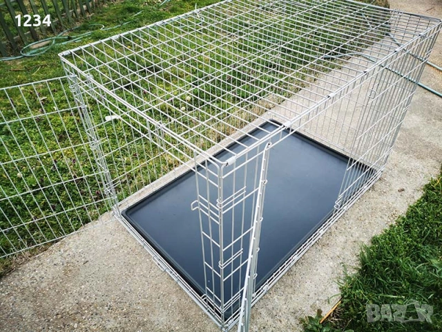 120x77x82cм XXL голяма метална сгъваема клетка за куче за транспорт или стационар