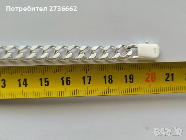 Масивна сребърна гривна , снимка 4 - Гривни - 53123115