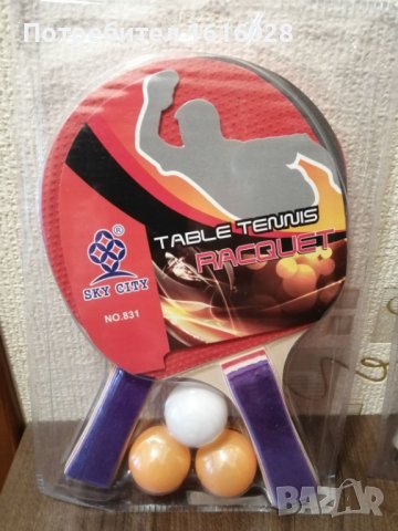 Комплект за тенис на маса, Хилки 2 броя,Топчета 3 броя, снимка 5 - Тенис - 42541460