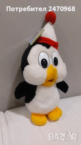 Коледен пингвин 25 см., снимка 2 - Плюшени играчки - 52638003