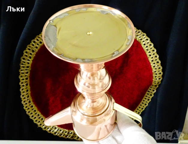 Медна маслена лампа,чиста червена мед. , снимка 7 - Антикварни и старинни предмети - 54045581