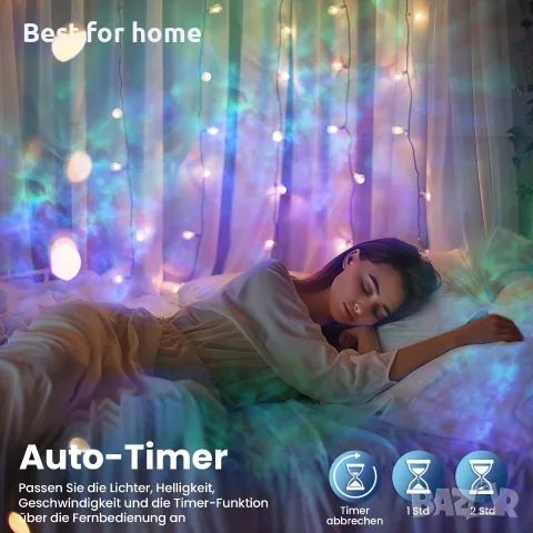 LED нощна лампа, LED звездно небе, лампа за проектор Galaxy, въртяща се на 360°, снимка 3 - Лед осветление - 55833193