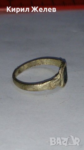 Старинен пръстен сачан ръчна изработка с БУКВА Т - 67361, снимка 6 - Антикварни и старинни предмети - 28993412