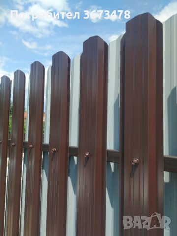 Метални профили (летви) за ограда, Цвят КАФЯВ/АНТРАЦИТ, 1м, снимка 13 - Огради и мрежи - 40039020