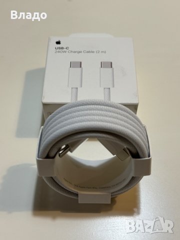 ОРИГИНАЛЕН кабел Apple USB-C/USB-C, 240W с оплетка (2 метра/m), снимка 10 - USB кабели - 43961413