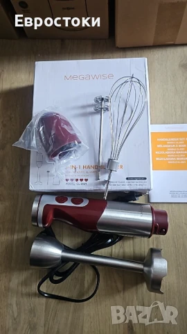 Ръчен блендер Megawise 3 в 1 – 12 скорости, включва мощен блендер, бъркалка и разпенител за мляко, снимка 9 - Миксери - 50813225