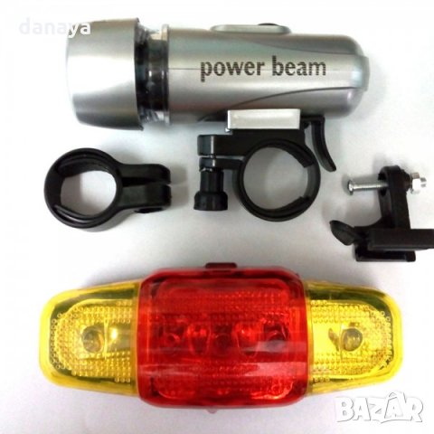 2436 Универсален комплект LED светлини за велосипед фар и стоп за колело, снимка 5 - Аксесоари за велосипеди - 34246869