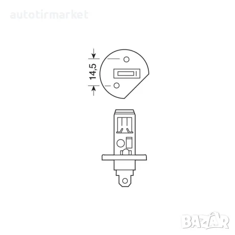 Крушка H1 24V 70W – Lampa 98204, снимка 3 - Аксесоари и консумативи - 56053525