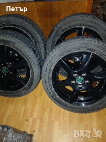 5×100 57.1ц.о. с гуми 185 60 15 шкода , снимка 5 - Гуми и джанти - 54045645