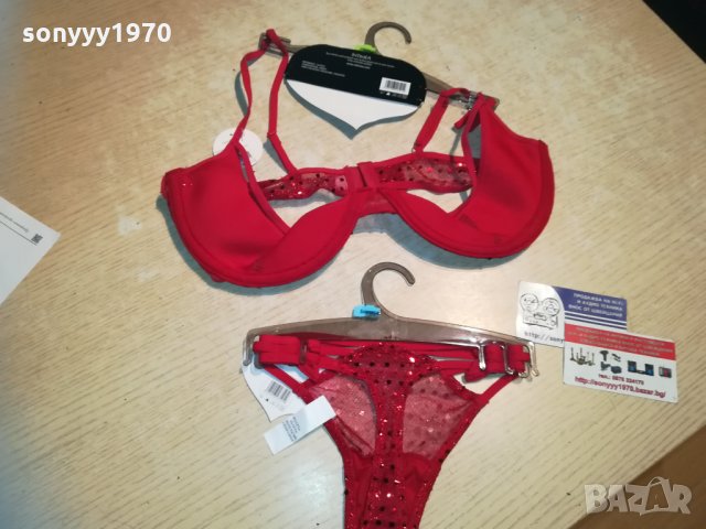 червени бикини и сутиен 100b/36 0401211114, снимка 6 - Бельо - 31296983
