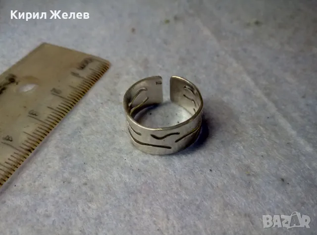 КРАСИВ АЖУРЕН РЕГУЛИРУЕМ СРЕБЪРЕН АРТ ПРЪСТЕН СРЕБРО 925 МАЙСТОРСКА ФИНА ИЗРАБОТКА 19452, снимка 6 - Пръстени - 49757710