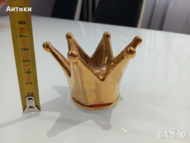 Порцеланова корона стара декорация, снимка 2 - Статуетки - 52493349