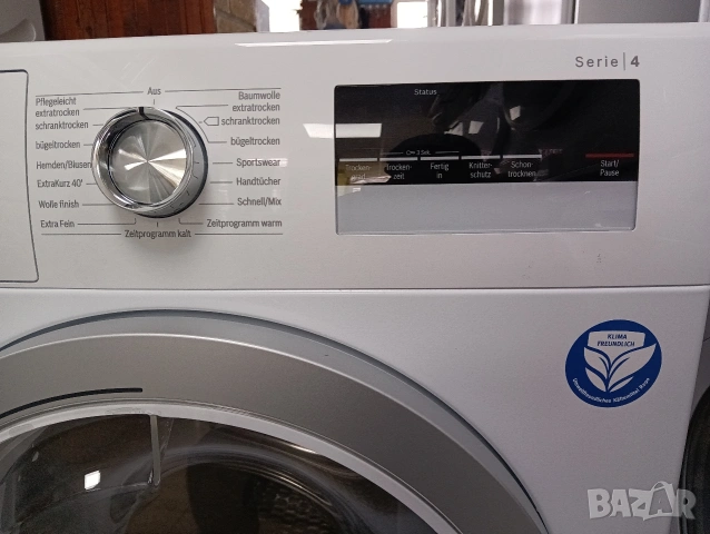 Сушилня с термопомпа Бош Bosch Serie 4 A+++ 8кг 2 години гаранция!, снимка 4 - Сушилни - 53331992