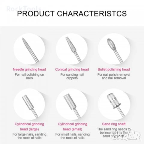 Професионална Електрическа пила за нокти – дремел маникюр, снимка 7 - Друго търговско оборудване - 34436139